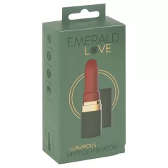   Emerald Love - akumulátorový, vodotesný vibrátor v tvare rúžu (červený)