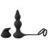 Rebel 2in1 - nabíjacie análne vibrátor s krúžkom na penis (čierny)
