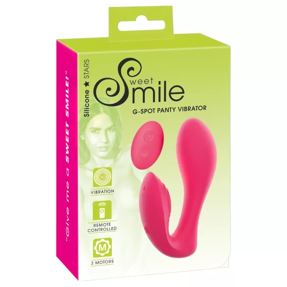 SMILE - vibračné nohavičky - diaľkové ovládanie, nabíjateľné, ružové