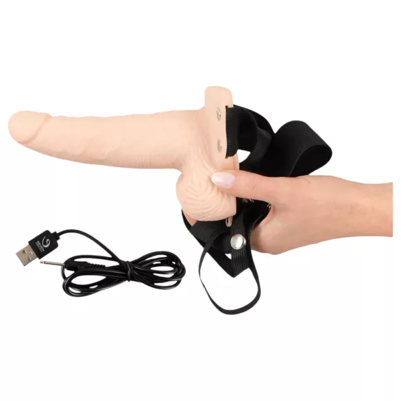 You2Toys - dutý pripínací vibrátor - telová farba