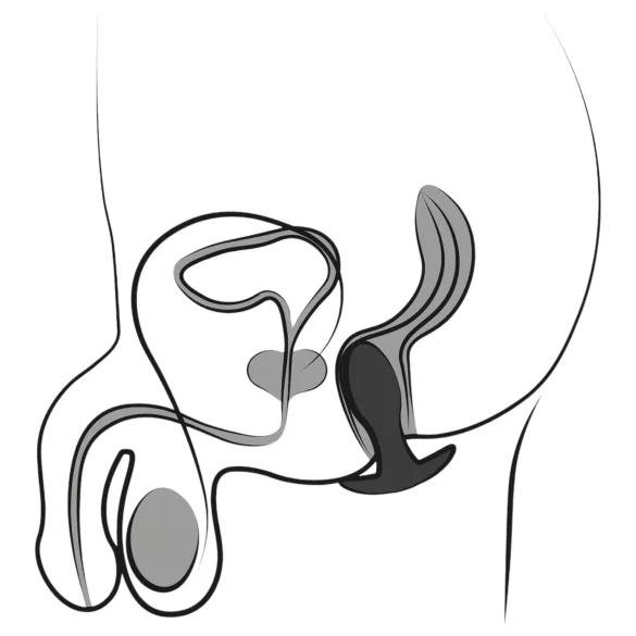 ANOS - vibračný masáž prostaty - vodotesný, nabíjateľný - čierny