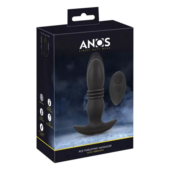 ANOS - anál vibrátor s diaľkovým ovládaním - čierny