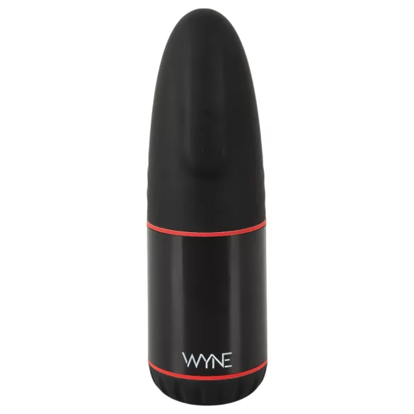 WYNE 02 - masturbátor s vibráciou a saním - dobíjací - čierno-biely