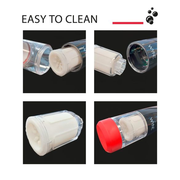 WYNE 05 - automatický masturbátor pre mužov - rotačný - čierny/biely