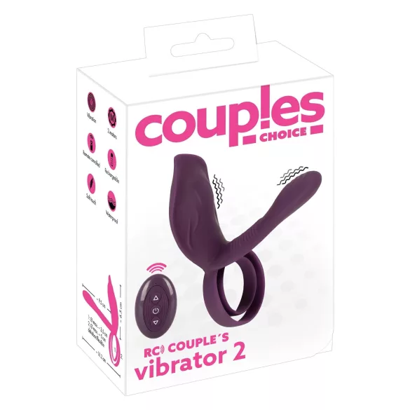 Couples Choice - vibračný penisový krúžok na diaľkové ovládanie - fialový