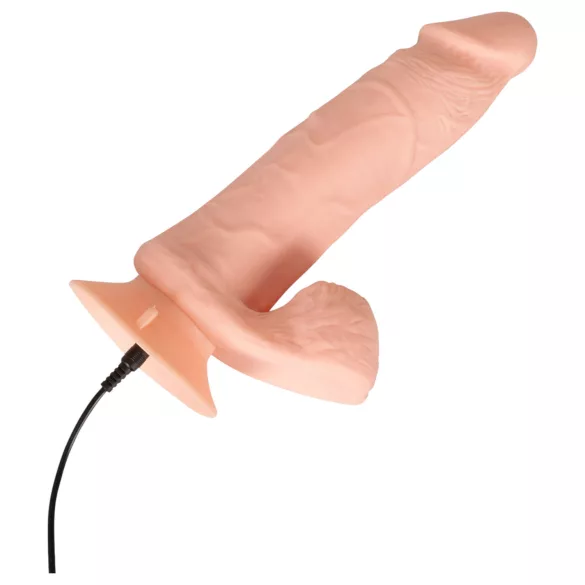 Nature Skin - vibrátor na diaľkové ovládanie - realistický - telová farba