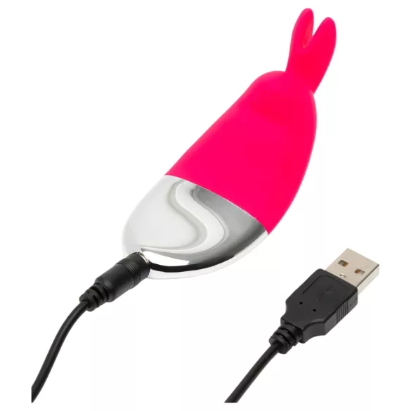 Happyrabbit - vibračný stimulátor klitorisu - akumulátorový - červený