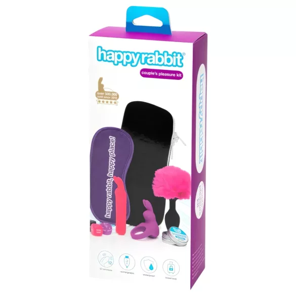 Happyrabbit - vibračný set pre páry - 7 dielov - akumulátorový