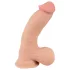 Nature Skin - realistický dildo s kožou - 20cm - telová farba