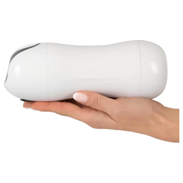 STROKER - masturbátor s vibráciou a saním - dobíjací - biely