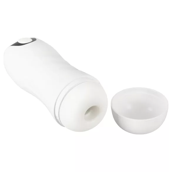 STROKER - masturbátor s vibráciou a saním - dobíjací - biely