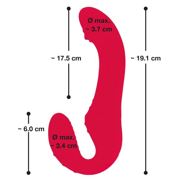 You2Toys - bezremienkový vibrátor s diaľkovým ovládaním - červený