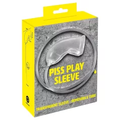   You2Toys Piss Play Sleeve - nadstavec na penis s vývodnou trubičkou (priehľadný)