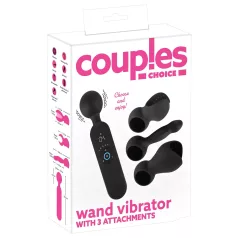   Couples Choice - vibračný masážny vibrátor s ohrevom - čierny - nabíjateľný