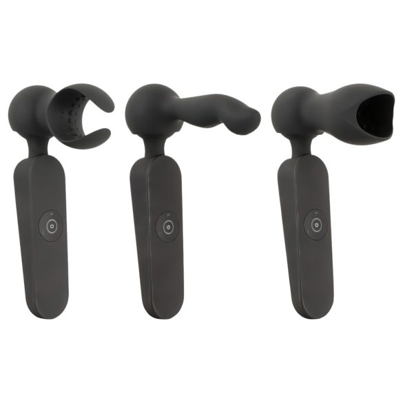 Couples Choice - vibračný masážny vibrátor s ohrevom - čierny - nabíjateľný