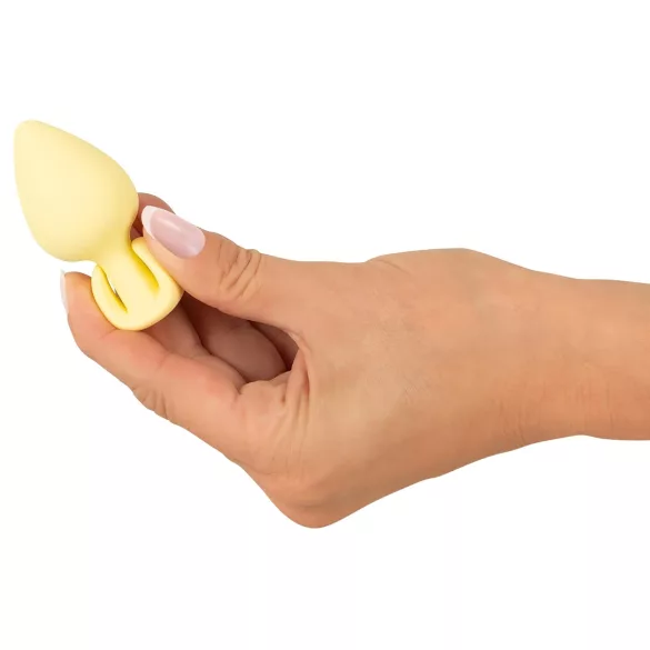 Cuties Mini Butt Plug - silikónový análny kolík (žltý, 3,1 cm)