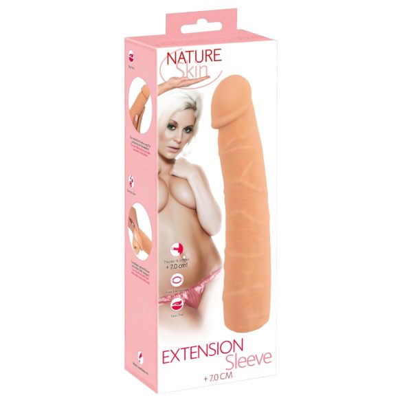 Nature Skin - návlek na penis s predĺžením a zahustením - 24 cm