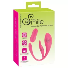   SMILE - nositeľné vibračné vajíčko s akumulátorom a rádiovým ovládaním (ružové)