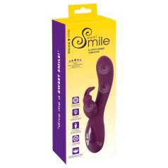   SMILE - vibrátor s tromi motormi a stimuláciou klitorisu - fialový - dobíjací