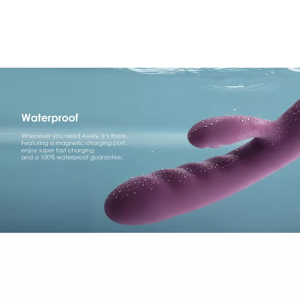 Svakom Avery - vibračný stimulátor s klitoriálnym ramenom - nabíjací - fialový