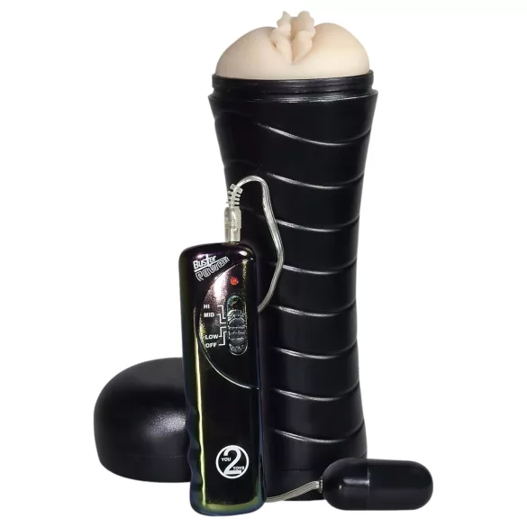 You2Toys - masturbátor vagina - vibrácie, diskrétny, mäkký