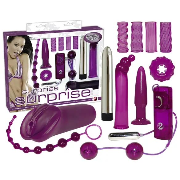 You2Toys - Vibračný set - erotické prekvapenie - 12 dielov