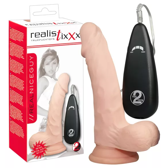 realistixxx Skutočný, prírodný vibrátor (17,5 cm)