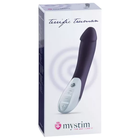 mystim - vibrátor pre mužov - 2 motory - silikón modrý