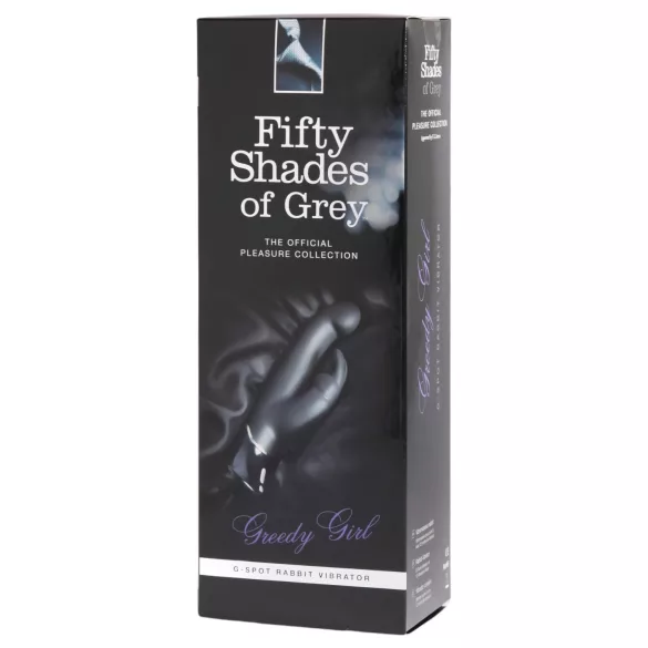 Odtiene sivej Greedy Girl - vibrátor s ramienkom na klitoris (čierny)