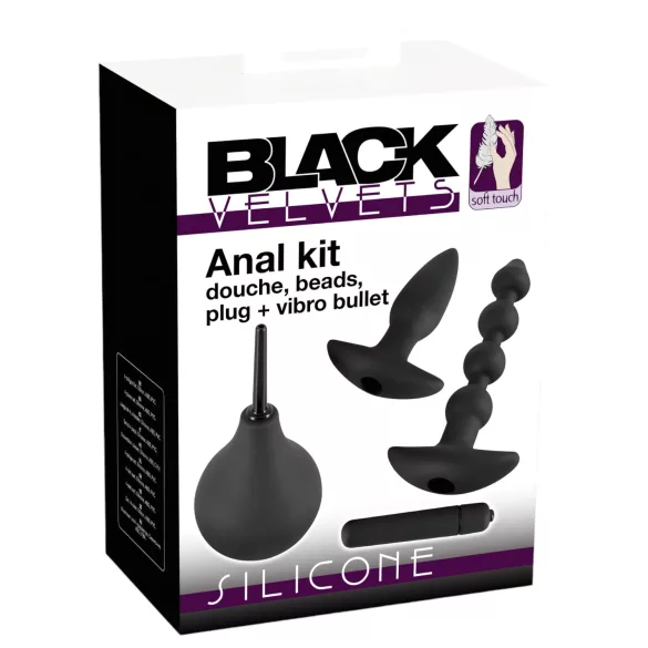 Black Velvets - análne vibrátory sada - 4 kusy