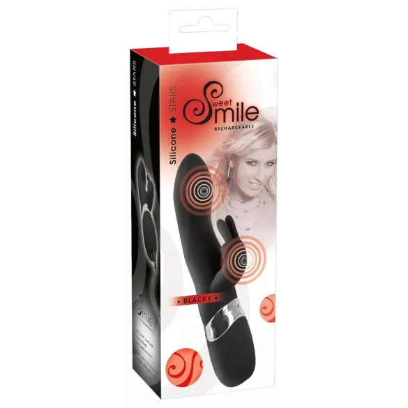 SMILE Blacky - vibrátor s 2 motormi - USB nabíjanie - čierny