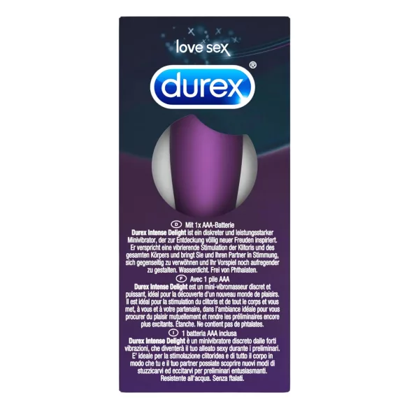Durex - mini vibrátor - intenzívne potešenie - fialový