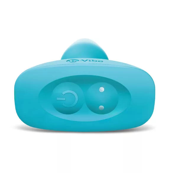 b-Vibe - análny vibrátor s rotujúcimi guličkami - dobíjací - tyrkysový