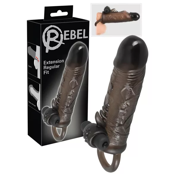 Rebel - vibračný návlek na penis - 19 cm