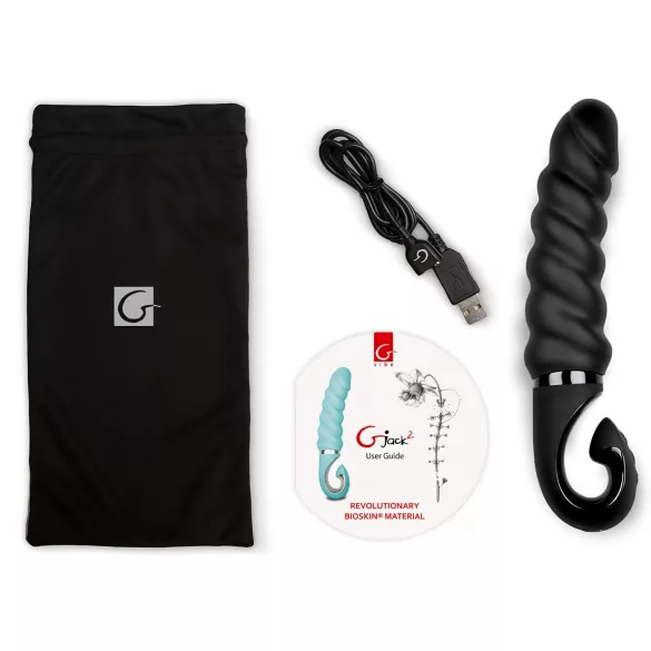 Gvibe - vibrátor pre bod G - nabíjateľný, vodotesný silikón - čierny