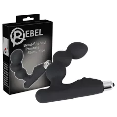 Rebel - vibrátor na prostatu s guľôčkami - čierny