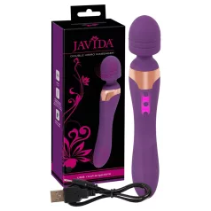 Javida Double - vibrátor s masážou - fialový