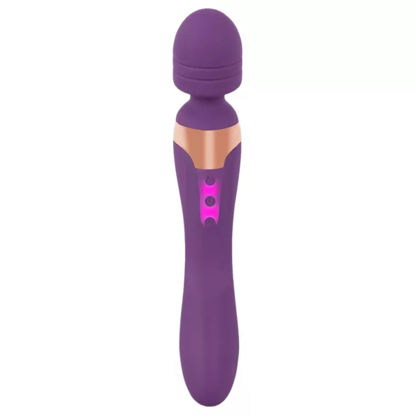 Javida Double - vibrátor s masážou - fialový