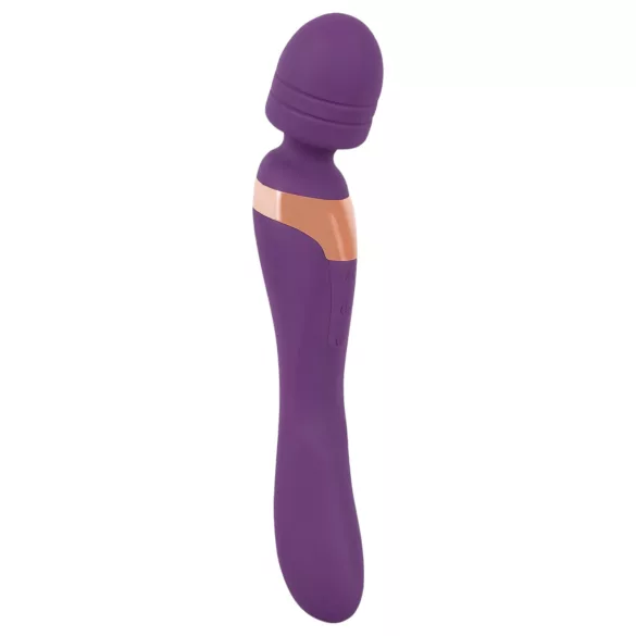 Javida Double - vibrátor s masážou - fialový
