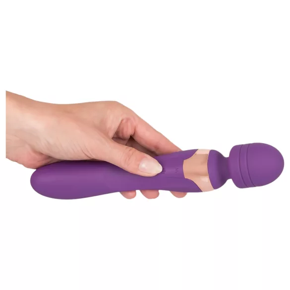Javida Double - vibrátor s masážou - fialový