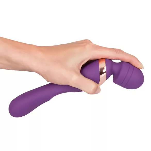 Javida Double - vibrátor s masážou - fialový