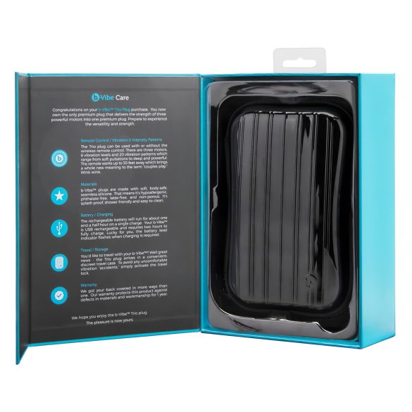 b-Vibe Novice - análny vibrátor pre začiatočníkov - čierny