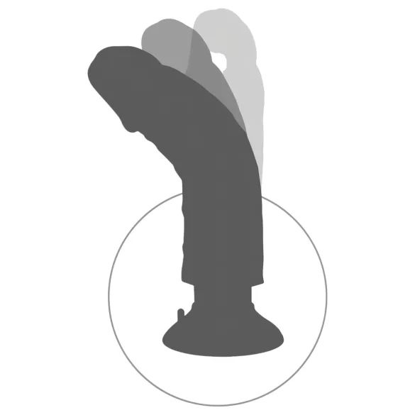 King Cock - vibrátor s prísavkou - 23 cm - telová farba