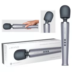   le Wand - masážny vibrátor na batérie - exkluzívny - strieborný