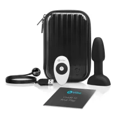   b-Vibe Rimming - análny vibrátor s rotujúcimi guličkami - čierny