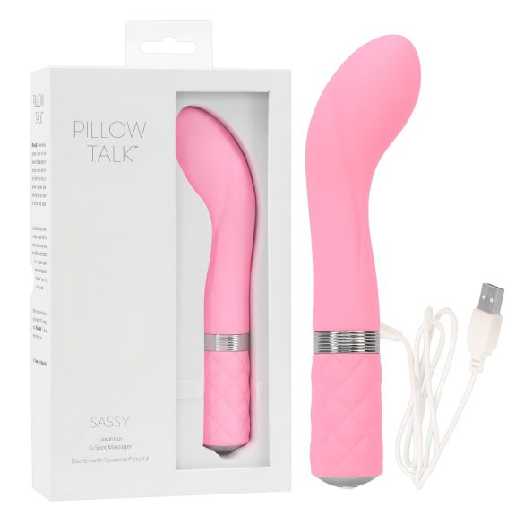 Pillow Talk Sassy - vibrátor na G bod - nabíjateľný - ružový