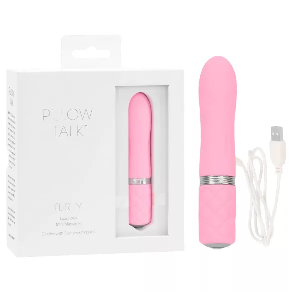 Pillow Talk Flirty - vibrátor tyčový nabíjateľný - ružový