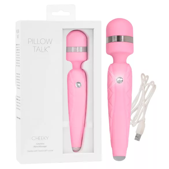 Pillow Talk Cheeky Wand - akumulátorový masážny vibrátor (ružový)