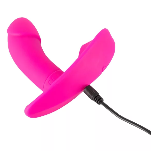 SMILE Panty - nositeľný akumulátorový, rádiový vibrátor (ružový)