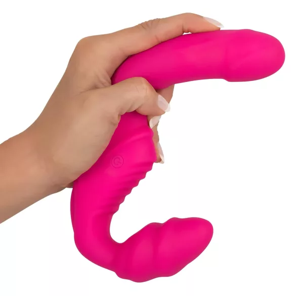 You2Toys - Double2Teaser - pripínací vibrátor bez popruhov (ružový)